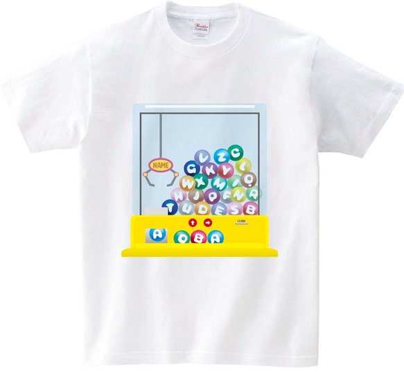 名入れ　ベビー　子供　クレーンゲーム　Tシャツ　白 1枚目の画像