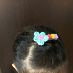 ヘアアクセ　可愛いお花の髪飾り　髪留めヘアピン　幼児　乳児　女の子 3枚目の画像