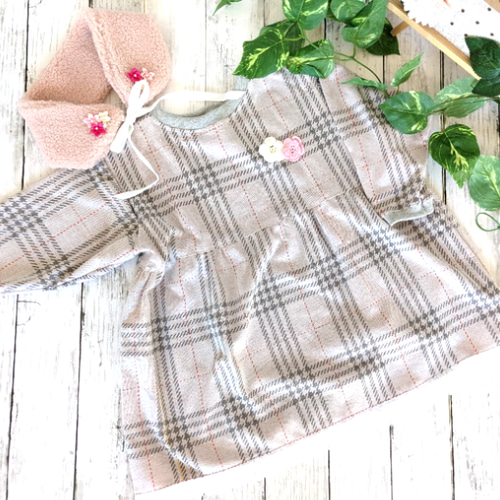 子供服 春ワンピース ハンドメイド服 110 サイズ 女児 キッズ 子