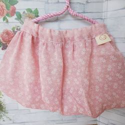 【サイズ80～90】涼しい　バルーンスカート　ふんわり女の子　ピンク 1枚目の画像