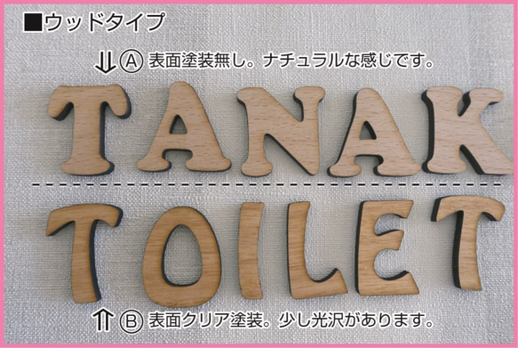 ＊13文字～＊ルームサインやDIY素材に！お好きな文字で製作。ウッド文字 3枚目の画像