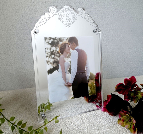 再販2】縦型・ウエディングフォトフレーム＊オリジナルメッセージ可