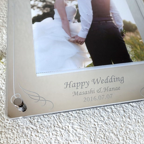 再販2】縦型・ウエディングフォトフレーム＊オリジナルメッセージ可