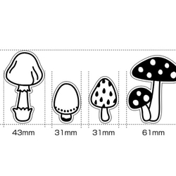 きのこ＊木製ウォールデコ 4枚目の画像