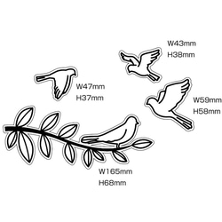 さえずる鳥＊木製ウォールデコ 3枚目の画像