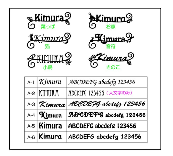 【再販】アイアン風ネームプレート＊3サイズ＊送料無料 4枚目の画像