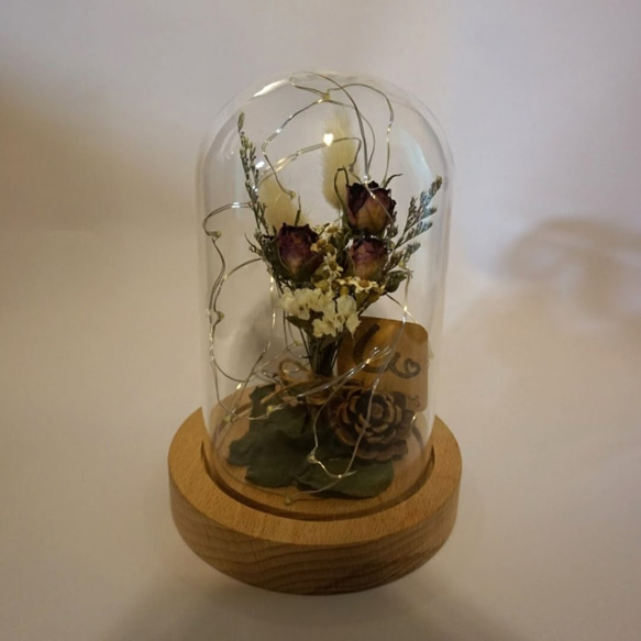 [U❤Fleurs]乾燥瓶中花(小夜燈)優雅玫瑰 第2張的照片
