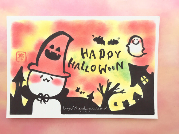 【3枚500円パンダのポストカード】ハロウィンバージョン♪ 4枚目の画像