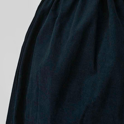 【送料無料】着丈が選べるコーデュロイギャザースカート 紺　【受注】 3枚目の画像
