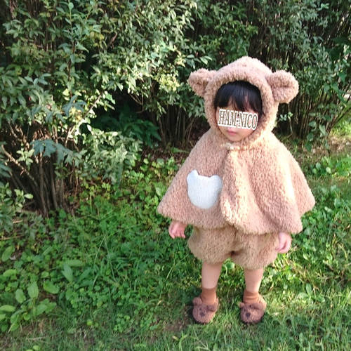 ベアポンチョ Rnyroom21 ベアポンチョ ライトブラウン wear | Rnyroom