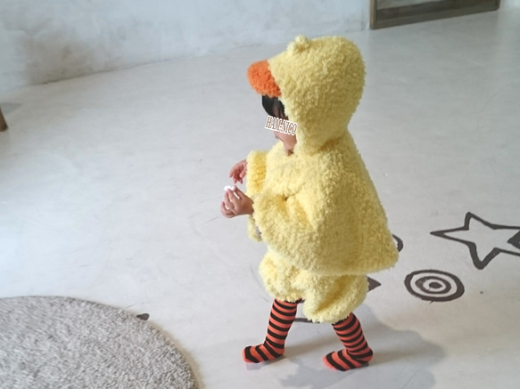 むちむちひよこちゃん（ポンチョver.） むちむちひよこちゃん（ポンチョver.） ヒヨコポンチョ ベビー服 HAM