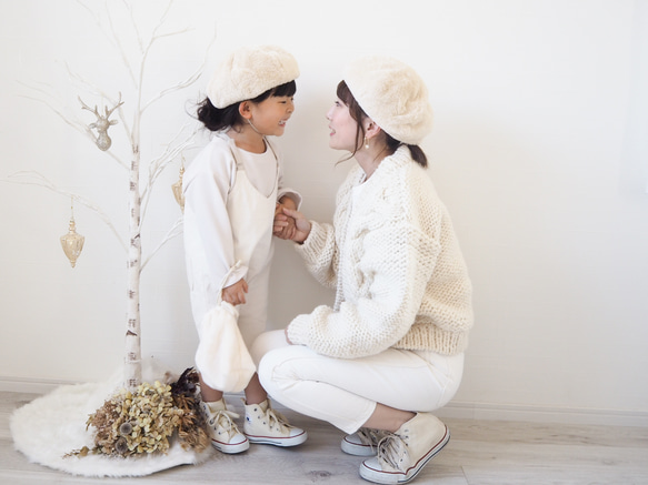 【kids50cm】エコファーベレー帽 1枚目の画像