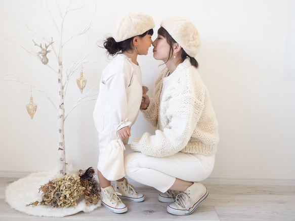 【kids50cm】エコファーベレー帽 2枚目の画像