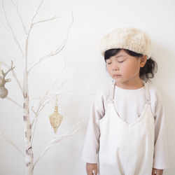 【kids50cm】エコファーベレー帽 4枚目の画像
