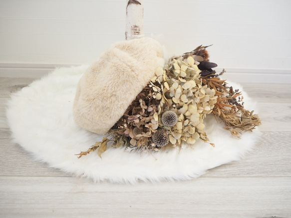 【kids50cm】エコファーベレー帽 5枚目の画像