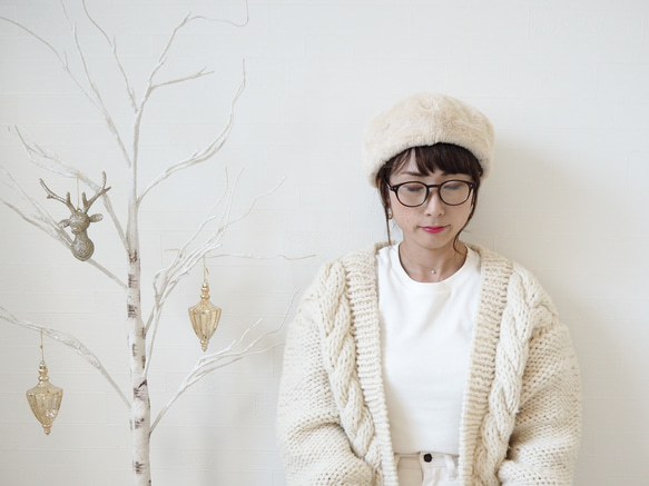 【Mama】エコファーベレー帽 5枚目の画像