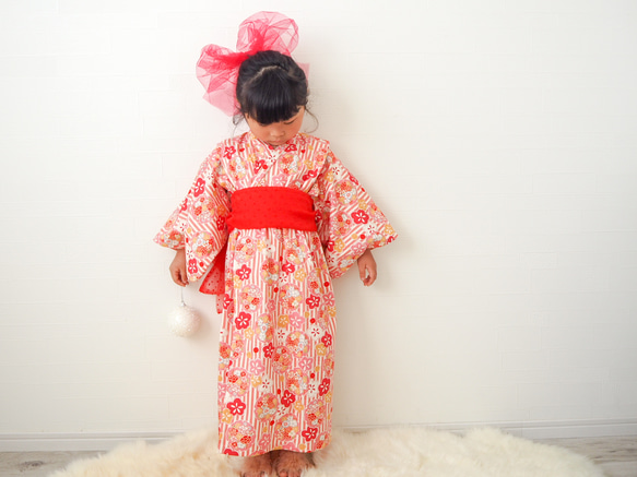 兩步浴衣（日本花卉圖案） 第3張的照片