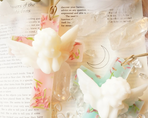 名入れタグ】選べる香り＆カラー / 天使のクロス(十字架)サシェ