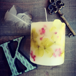 katsina's flower candle　　～紫陽花＆ペッパーベリー～ 1枚目の画像