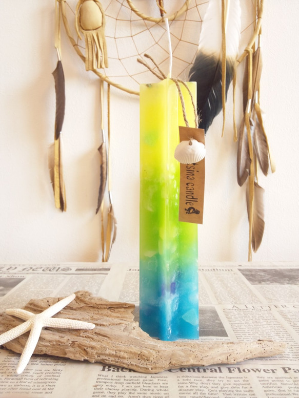 天然石入り☆流星キャンドル ～hopi～ キャンドル・キャンドルホルダー katsina candle 通販｜Creema(クリーマ) 1849779