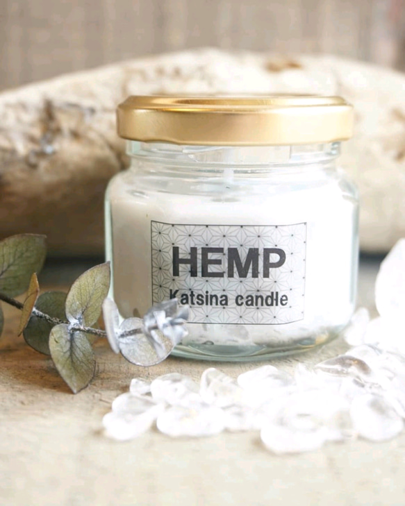 麻炭＆水晶☆HEMP CANDLE ～イヤシロチ～ 3枚目の画像