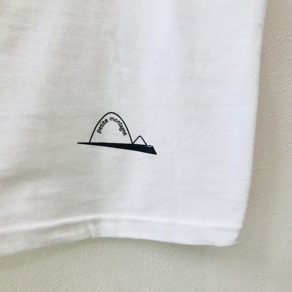 【petite montagneキッズ】紐の結び方Tシャツ〈White〉 4枚目の画像