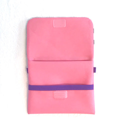 サイズとリボンの色が選べるねこ柄移動ポケット/ピンク  ティッシュケース・女の子 6枚目の画像