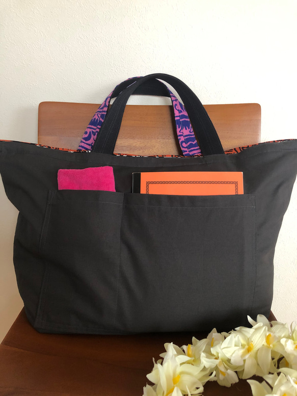 トートバッグ  〜　ハワイファッションブランドNOANOAのパッチバッグからのリメイク品 7枚目の画像