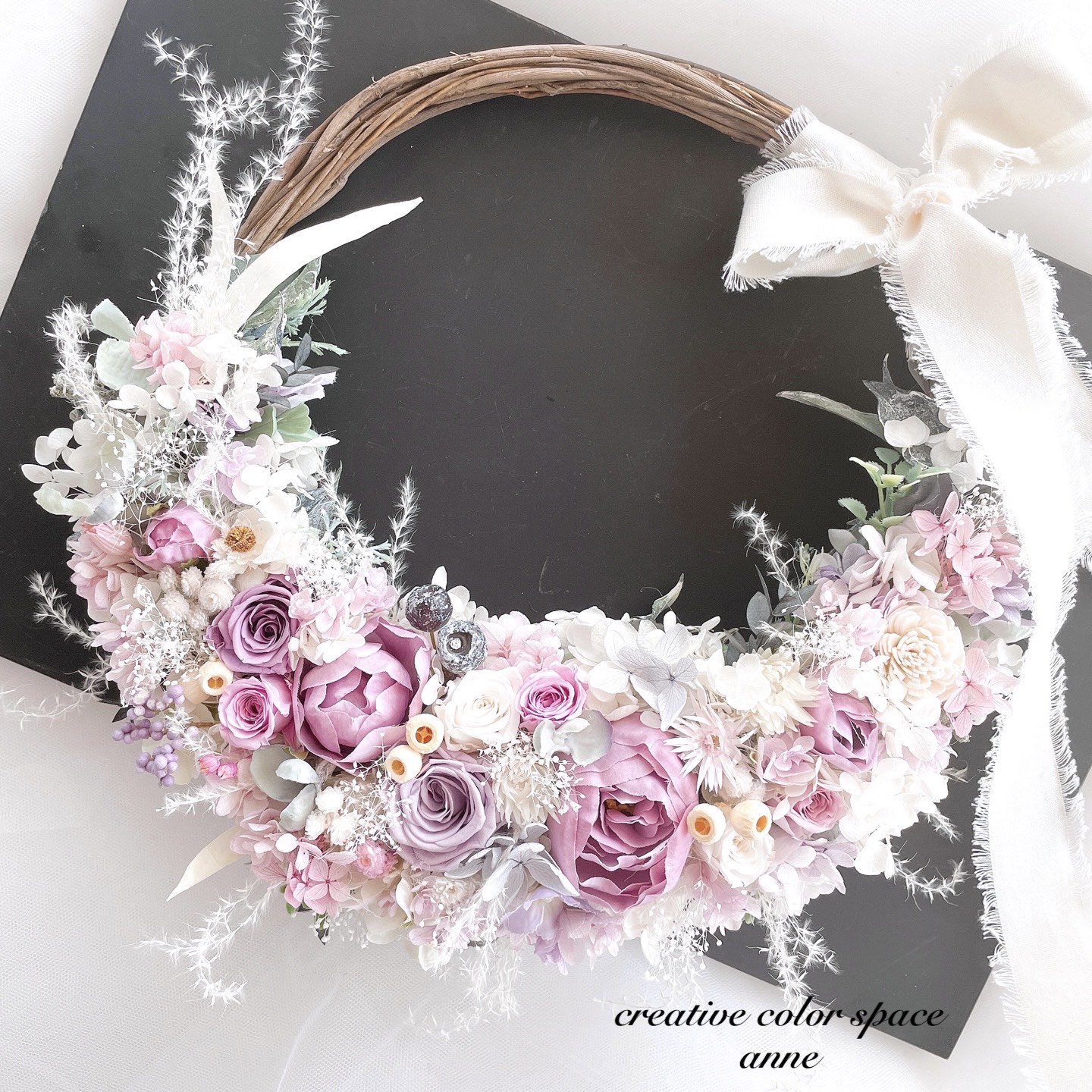 リースブーケ　ローズピンク