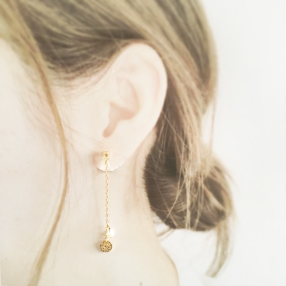 シンプルなチェーン earrings 4枚目の画像