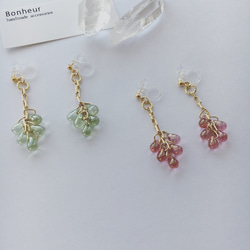 つぶつぶチェーン earrings（トパーズラスター） 2枚目の画像