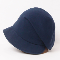 ピッコロ・スウェット/フリーサイズ　ネイビー　UV　たためる帽子　風に飛ばない帽子　 5枚目の画像