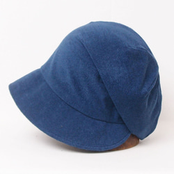 ピッコロ・パイル&メッシュ/フリーサイズ　ネイビー　UV　たためる帽子　風に飛ばない帽子　 5枚目の画像
