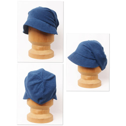 ピッコロ・パイル&メッシュ/フリーサイズ　ネイビー　UV　たためる帽子　風に飛ばない帽子　 6枚目の画像