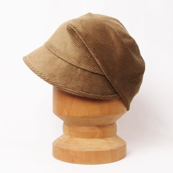 ピッコロフリー・コーデュロイ/フリーサイズ　ベージュ　UV　たためる帽子　風に飛ばない帽子　 6枚目の画像