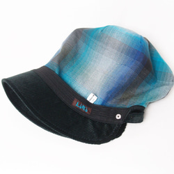 ピッコロフリー・コーデュロイ/フリーサイズ　ブラック　UV　たためる帽子　風に飛ばない帽子　 9枚目の画像