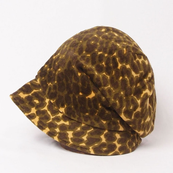 ピッコロ・ウール・レオパード/Sサイズ UV たためる帽子 風に飛ばない帽子　 6枚目の画像