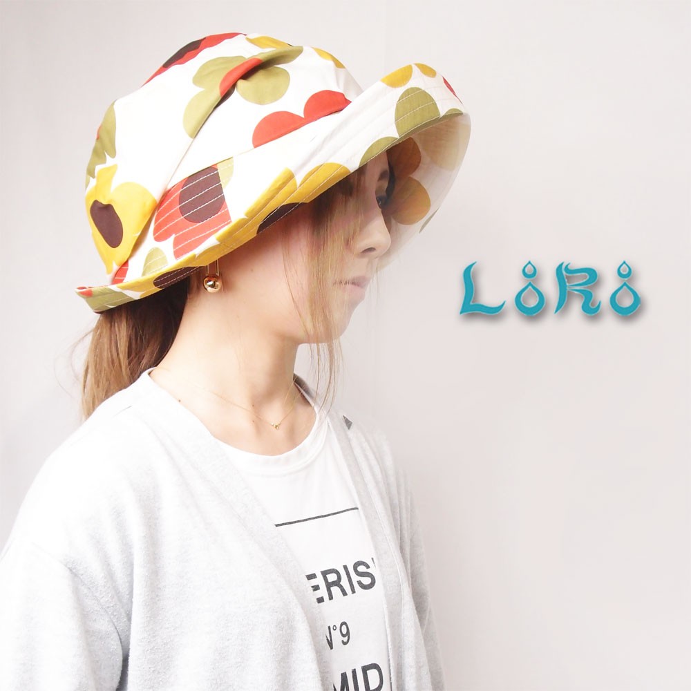 ピッコロオクトハット・フラワー/M,Lサイズ UV たためる帽子 風に飛ばない帽子 5,465円