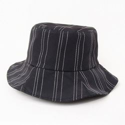 平天バケットハット・ストライプ/ワンサイズ UV たためる帽子 6枚目の画像