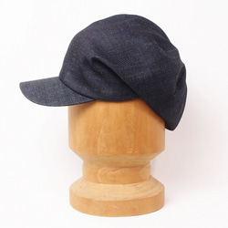 ワークピッコロフリー・デニム/フリーサイズ UV たためる帽子 風に飛ばない帽子 7枚目の画像