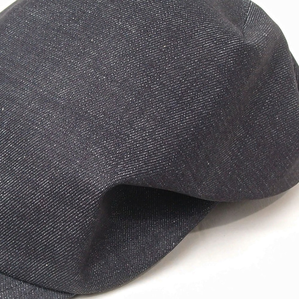 ワークピッコロフリー・デニム/フリーサイズ UV たためる帽子 風に飛ばない帽子 10枚目の画像