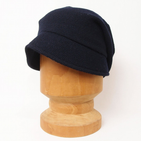 ピッコロ・ラフウール/ダークネイビー M,Lサイズ UV たためる帽子 風に飛ばない帽子　 6枚目の画像