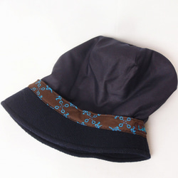 ピッコロ・ラフウール/ダークネイビー M,Lサイズ UV たためる帽子 風に飛ばない帽子　 10枚目の画像
