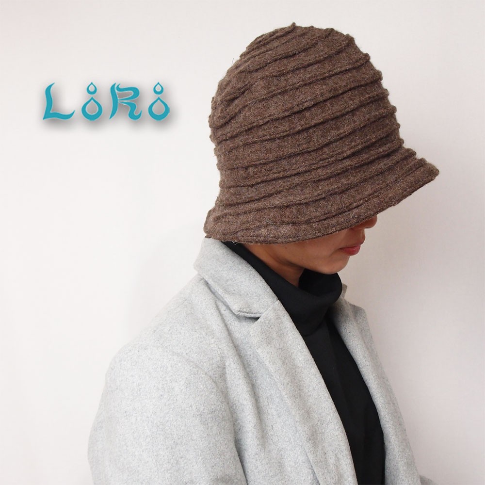 ウールバケットハット/ワンサイズ ブラウン