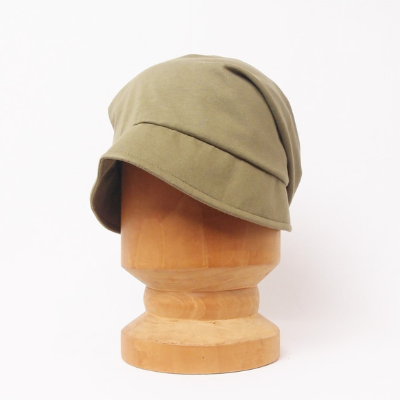 ピッコロ・スムース/フリーサイズ　カーキ　UV　たためる帽子　風に飛ばない帽子 4枚目の画像