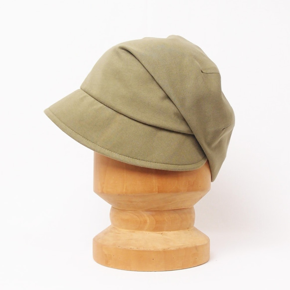 ピッコロ・スムース/フリーサイズ　カーキ　UV　たためる帽子　風に飛ばない帽子 5枚目の画像
