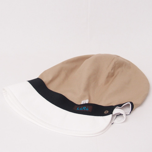 ピッコロ・スムース/フリーサイズ　ホワイト　UV　たためる帽子　風に飛ばない帽子 7枚目の画像