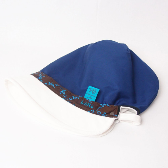 ピッコロ・コーデュロイ/フリーサイズ　ホワイト　秋冬　UV　たためる帽子　 8枚目の画像