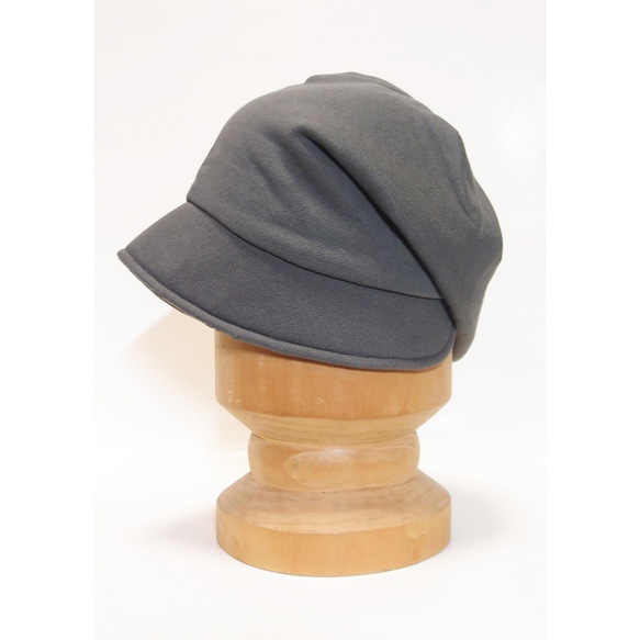 ピッコロ・スウェット/フリーサイズ　カーキ　UV　たためる帽子　風に飛ばない帽子 4枚目の画像