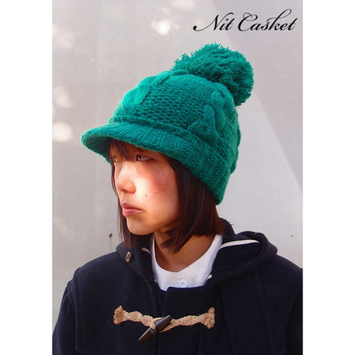 Golficers ポンポン付きニット帽 グリーン SHIMANO ( シマノ ) ウェア キャップ YUKI ( ユキ ) ポンポンハット